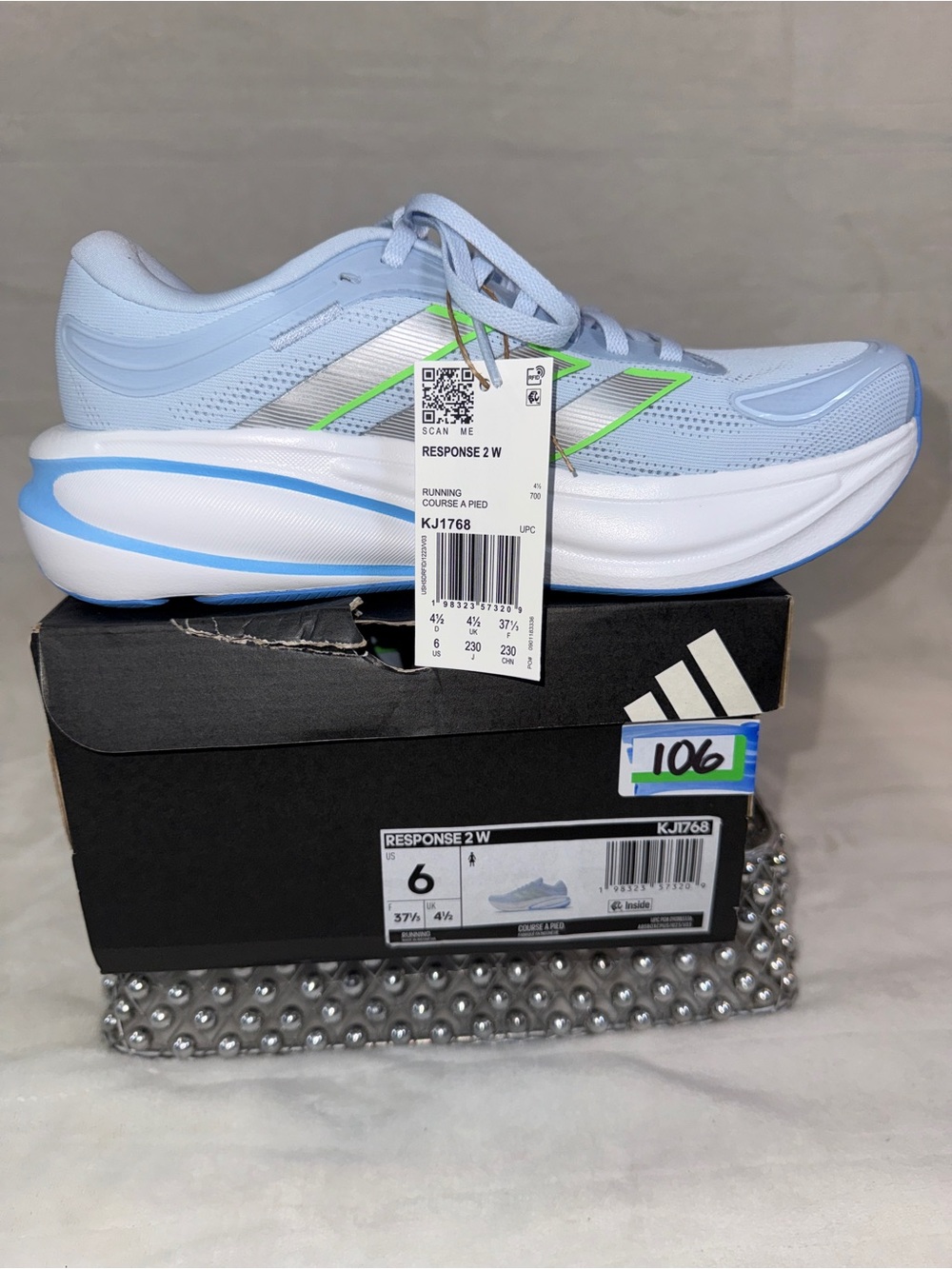 Adidas light Blue Response 2 W #KJ1768 W6 nwt - Picture 14 of 15